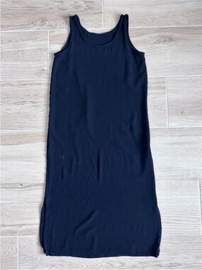 STAPLES Sleeveless Black Midi Dress Small